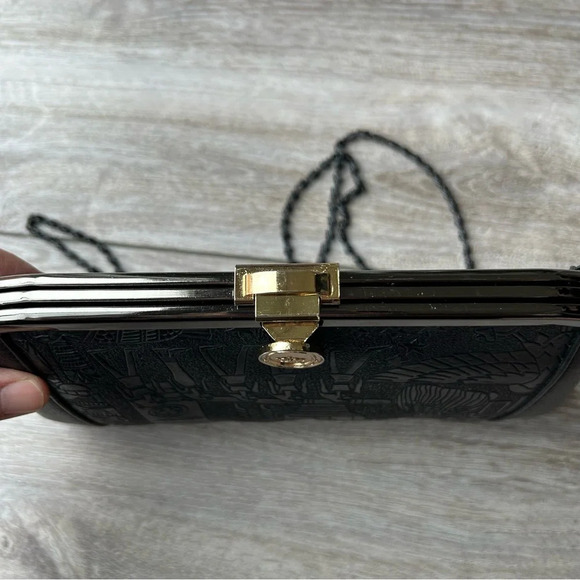 Japan Brand Faux Leather Egyptians Art Chain Clutch Shoulder Bag - Picture 11 of 15